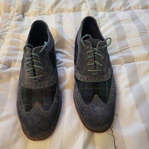 Cole Haan - Men's Shoes - Tartan Pattern Blue and Green